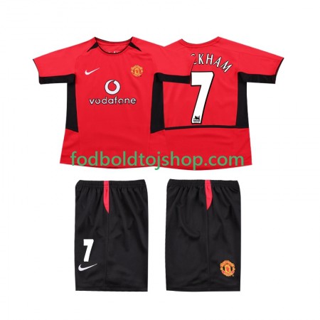 Manchester United BECKHAM 7 2004 Retro Børn Hjemme trøje 2002 S/S